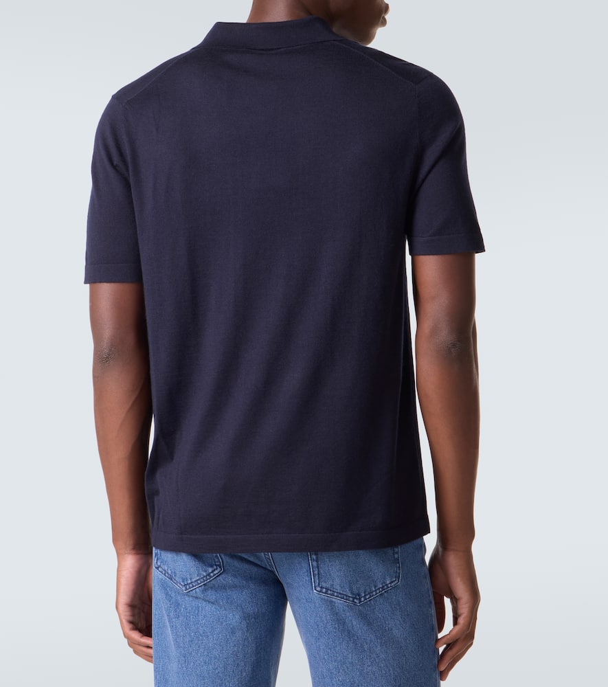 Cashmere and silk polo sweater