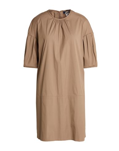Woman Mini dress Light brown Size 6 Cotton, Polyamide, Elastane