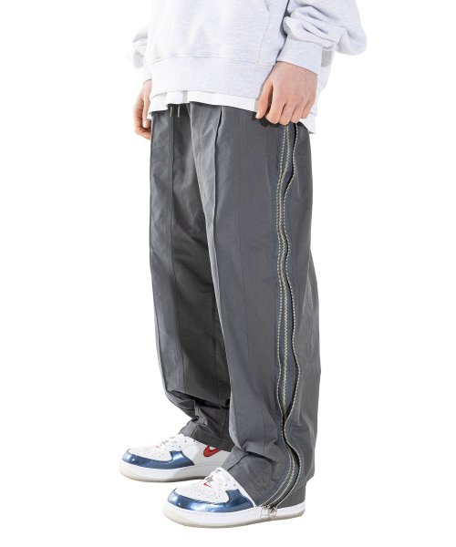 DOUBLE LINE ZIPPER PANTS MSHTP003-GY