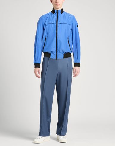 Man Jacket Azure Size M Cotton, Polyamide