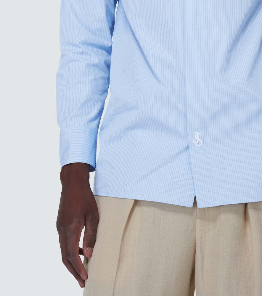Pinstriped cotton shirt