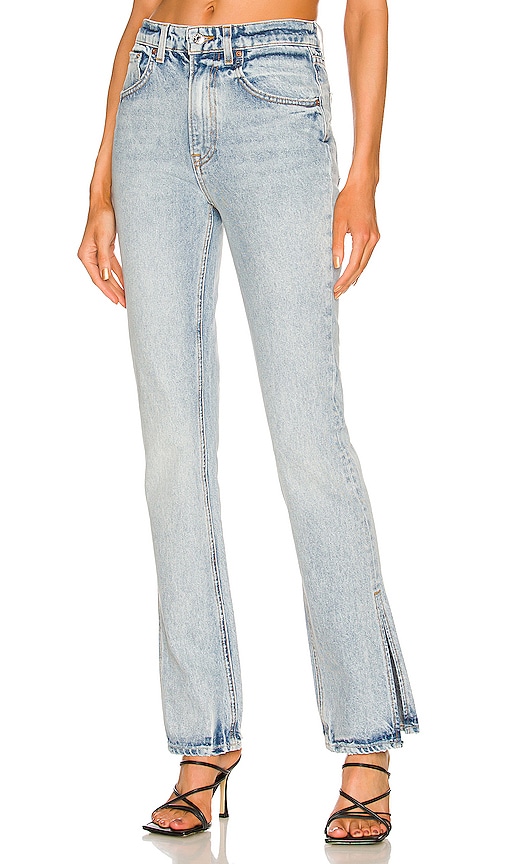 GRLFRND Harlow High Rise Boot Jeans in Encinitas - Denim-Light. 31 also in