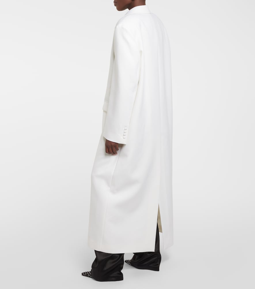 Single-breasted wool coat