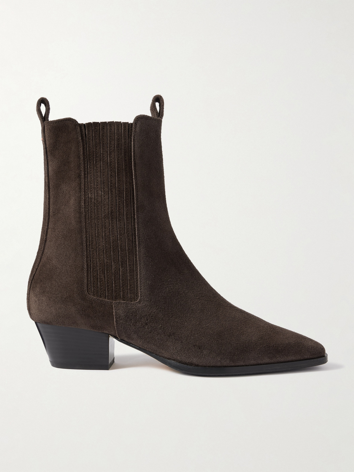 Agata Suede Ankle Boots - Dark brown
