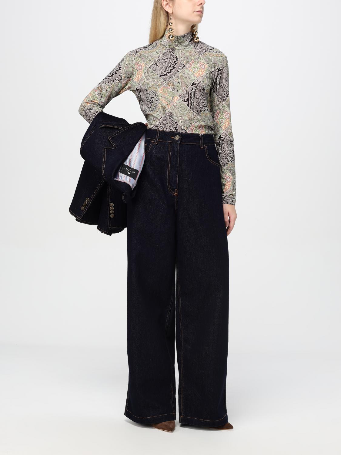 Patchwork-print wool jersey top - Green