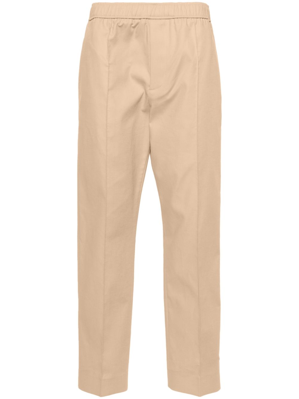 Mid-rise straight-leg trousers - Neutrals