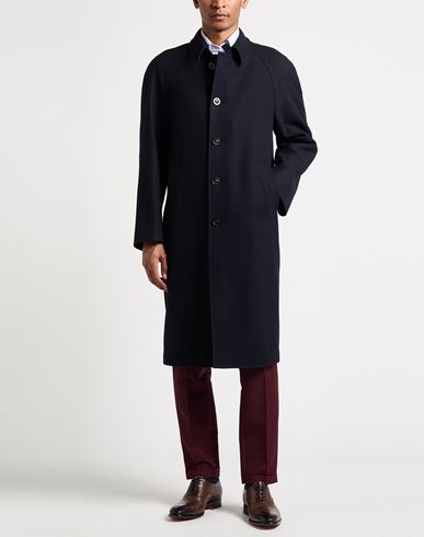 Man Coat Navy Size 42 Wool, Polyamide