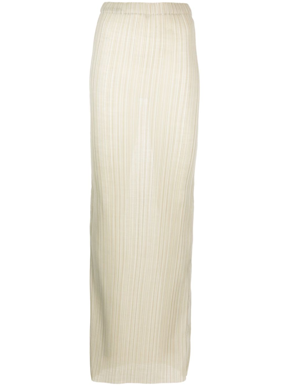 Pleated maxi skirt - Green