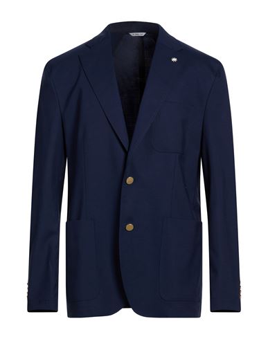 Man Blazer Blue Size 46 Wool, Elastane