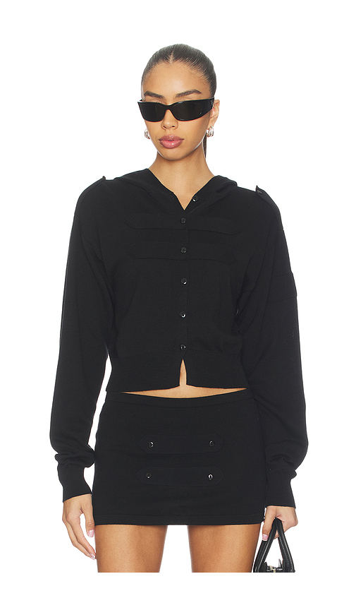 NIIHAI Button Up Cardigan in Black. L. Also in M