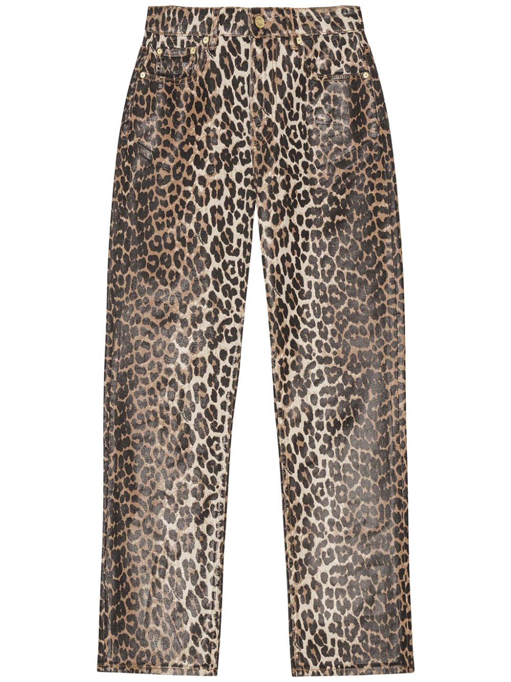 Leopard-print trousers - Brown