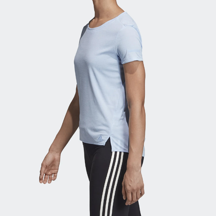 (WMNS) Training Sports Round-neck Short-sleeve Tee Blue