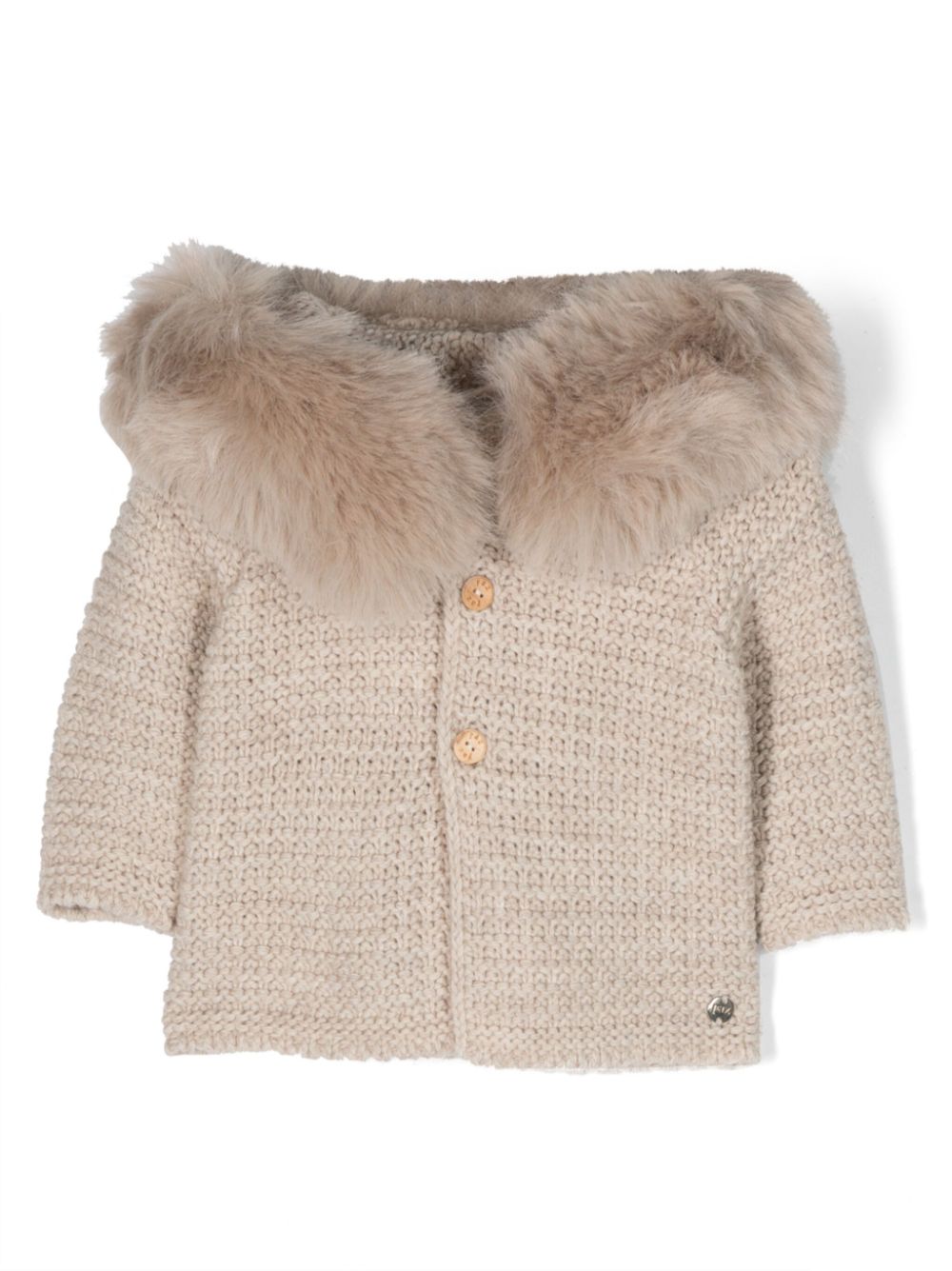 Bambalina hooded knittted coat - Neutrals