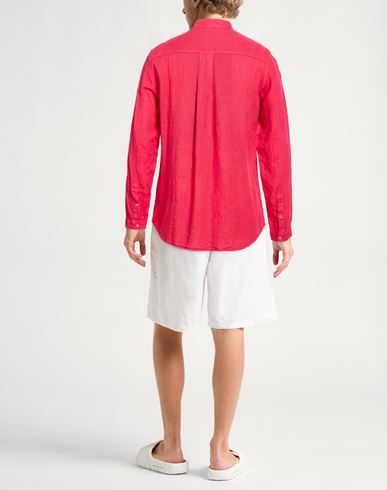 Man Shirt Red Size L Linen