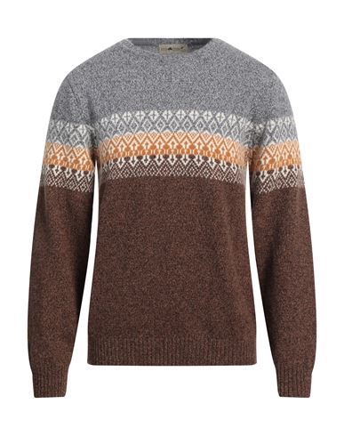 Man Sweater Brown Size L Wool