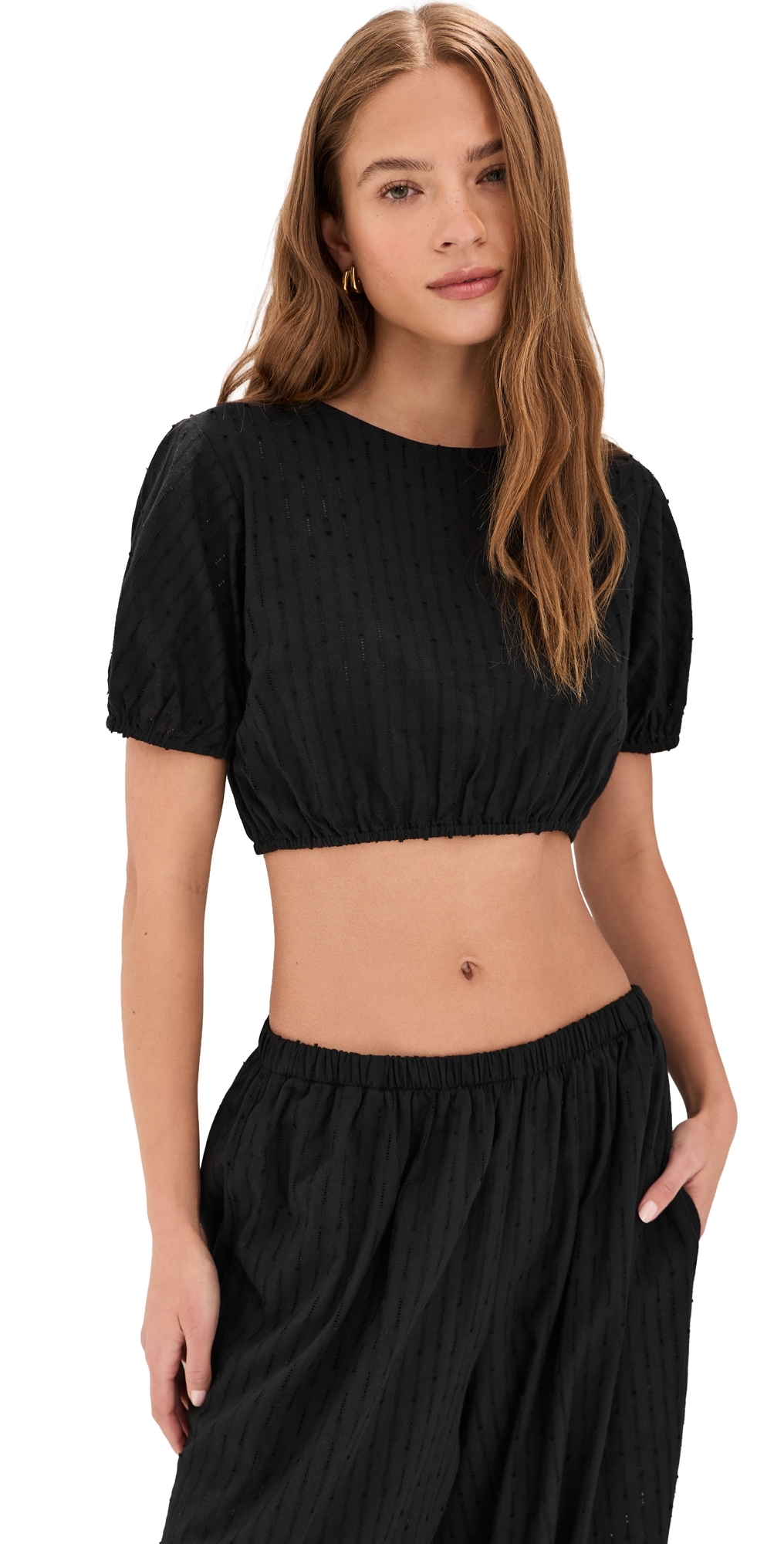 Lillian Eyelet Blouse Black