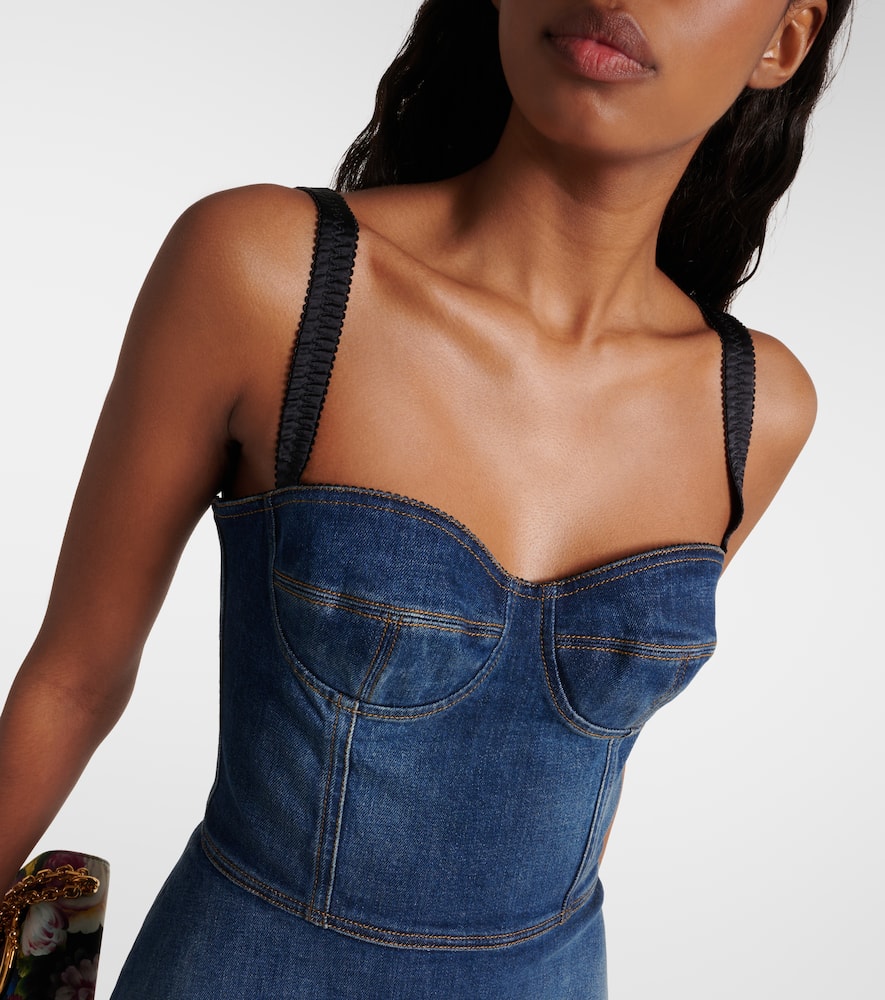 Corset denim minidress