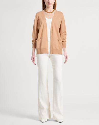 Woman Cardigan Sand Size 6 Cashmere