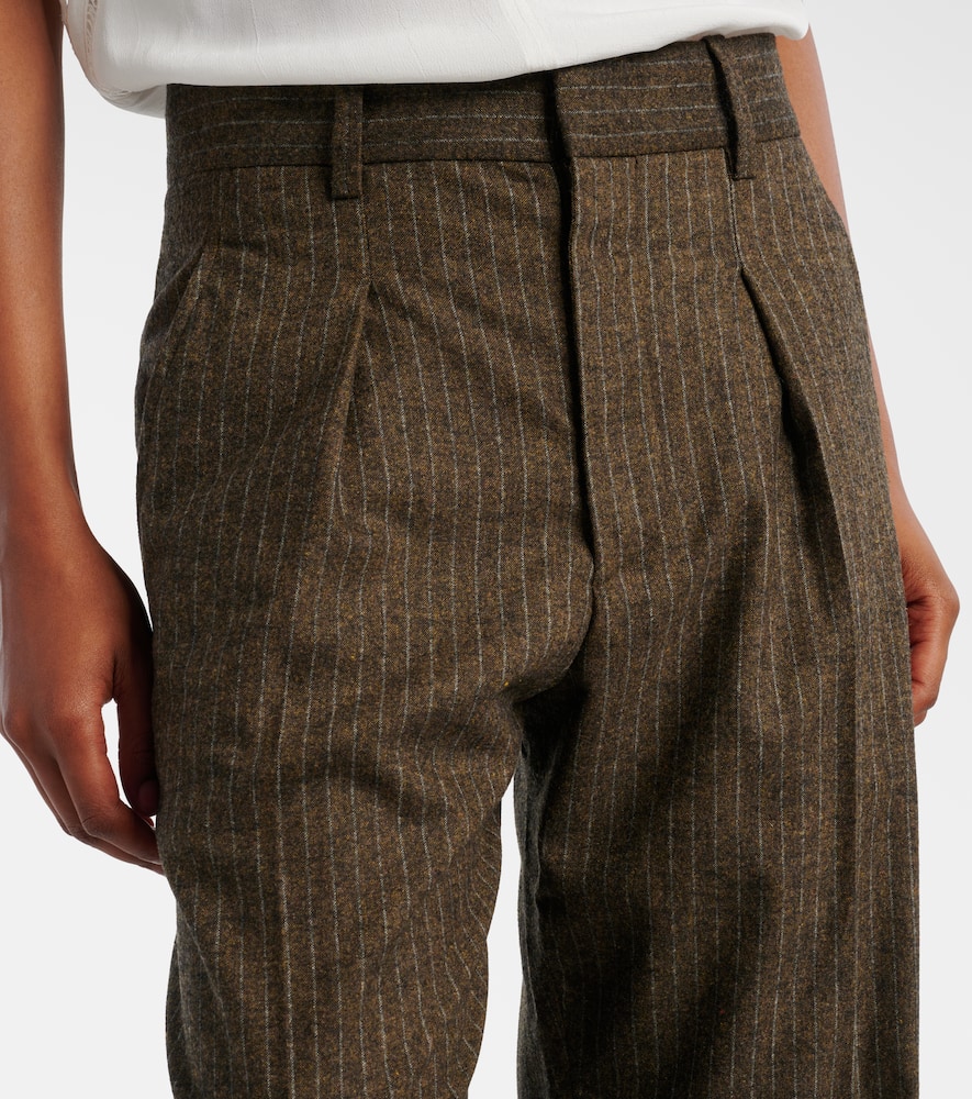 Lisetta chalk stripe wide-leg suit pants