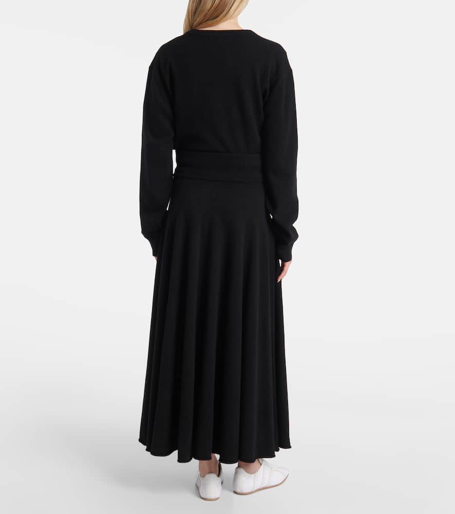 N°313 Twirl cashmere-blend maxi skirt