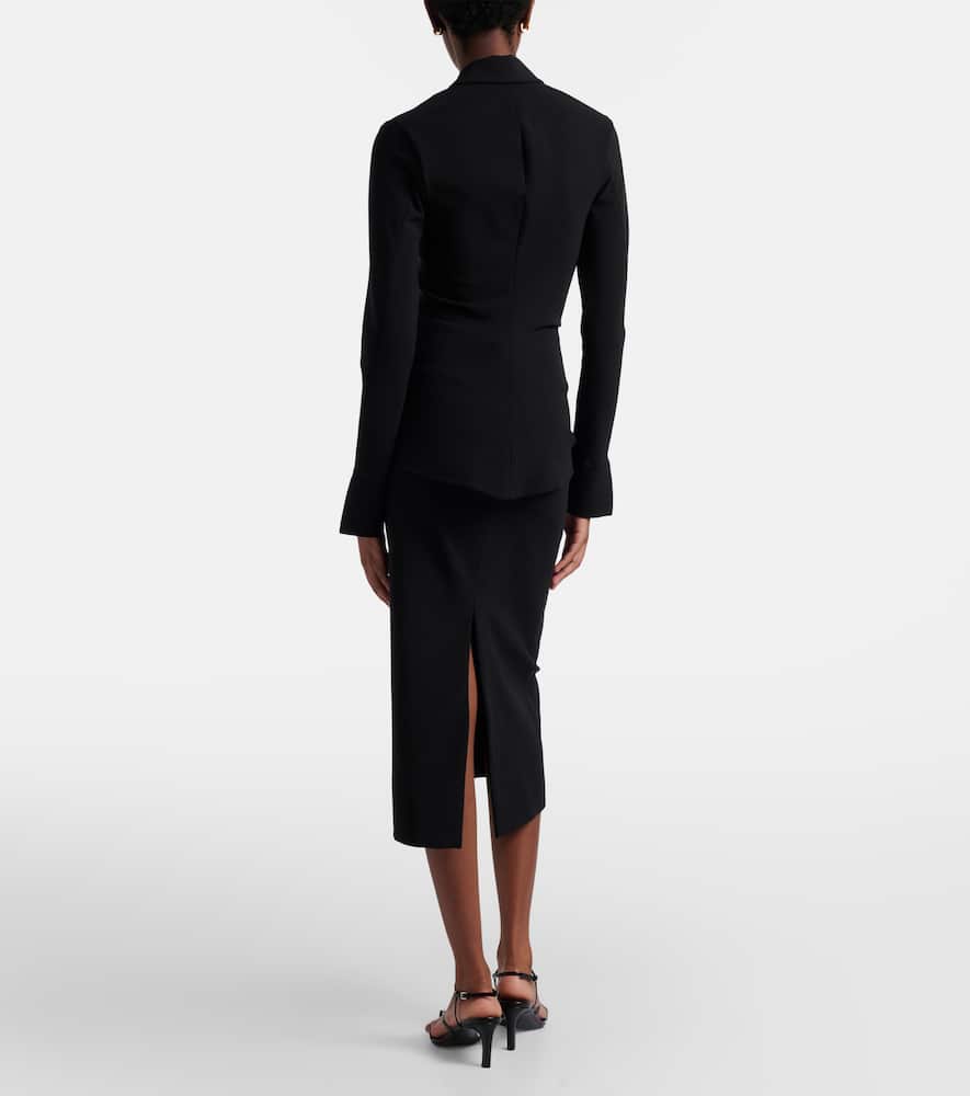 Mid-rise pencil skirt