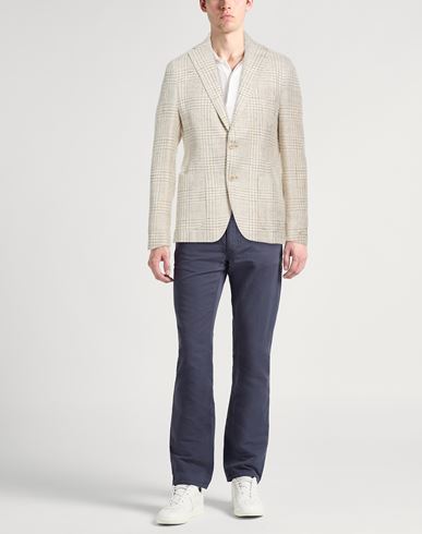 Platinum Man Blazer Cream Size 40 Viscose, Wool, Linen