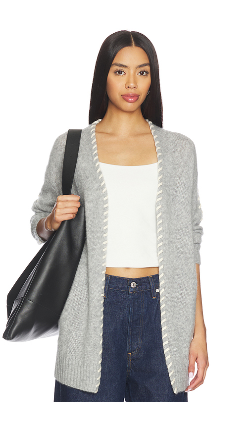 W. Cashmere Jessamine Midi Cardigan in Grey. S. Also in XS