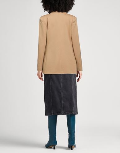 Woman Blazer Camel Size 2 Viscose, Polyamide, Elastane