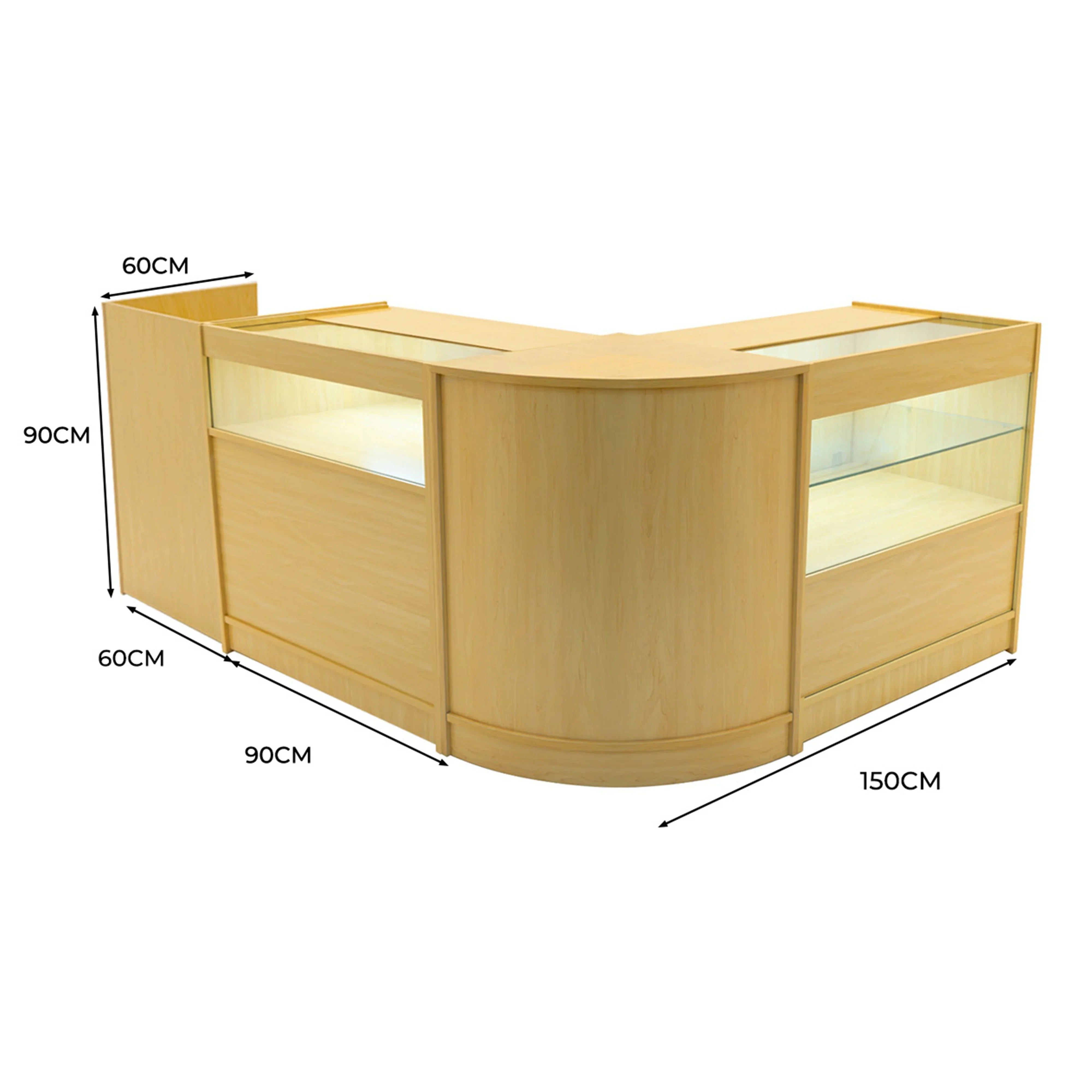 Monstershop Gravity Led Shop Counter Set B900, C900, & - Maple In Beige