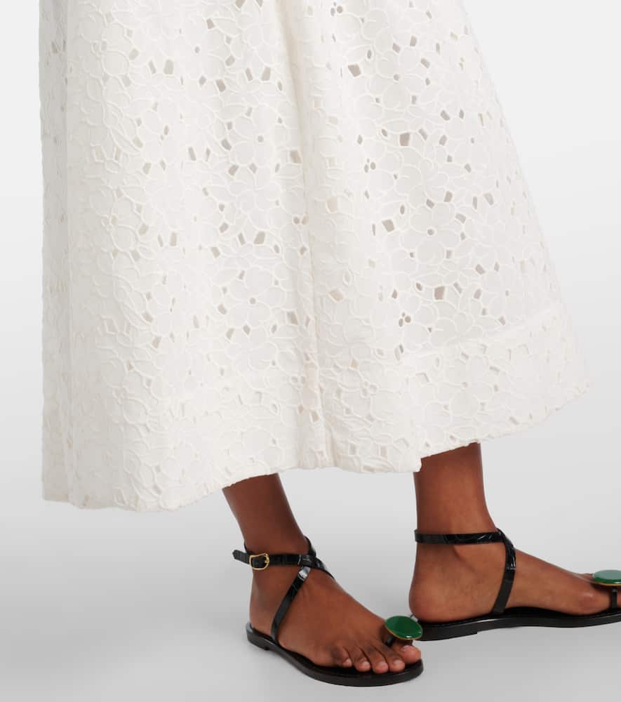 Kittiya broderie anglaise cotton midi dress