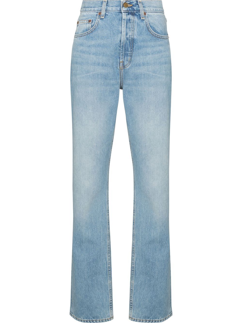 Mid-rise straight-leg jeans - Blue