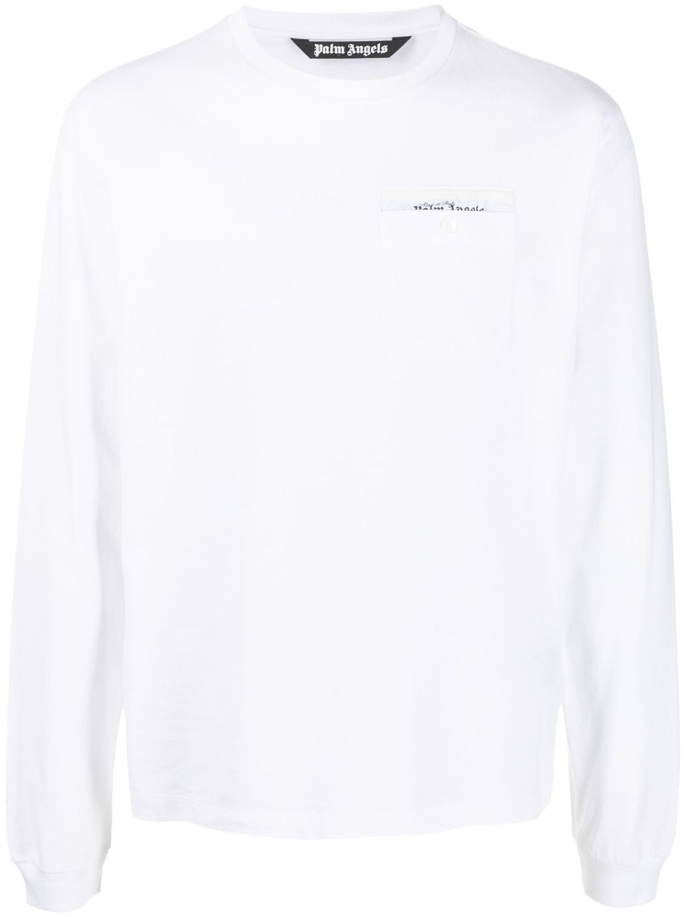 Logo-patch long-sleeve T-shirt - White