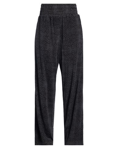 Woman Pants Charcoal Size M Silk
