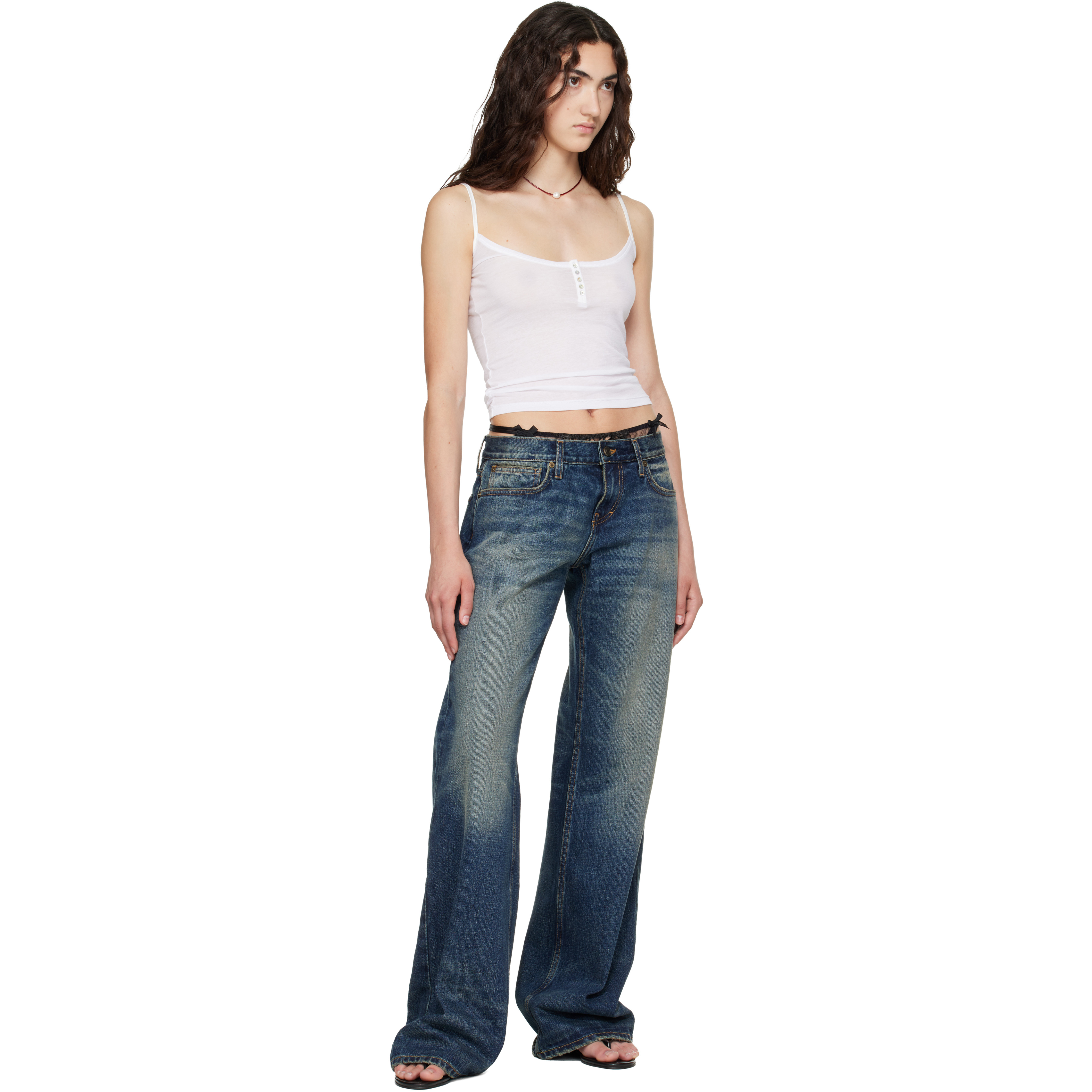 White Henley Camisole