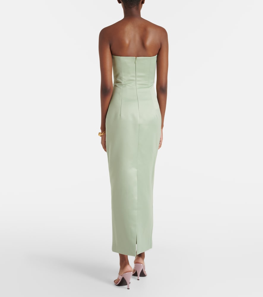 Marilyn floral-appliqué bustier dress