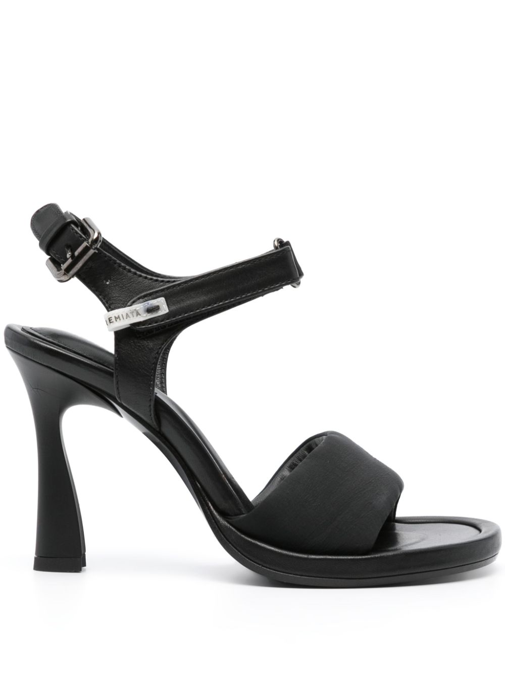 95mm leather sandals - Black