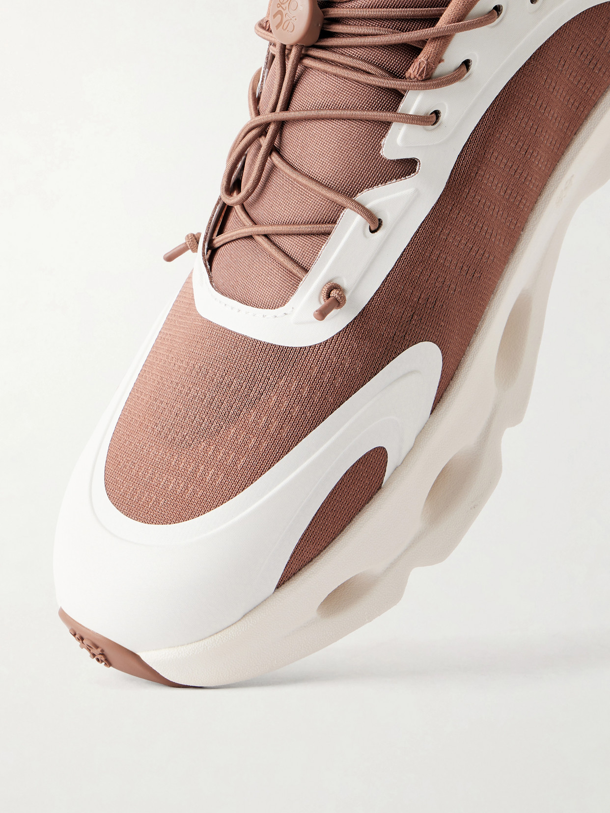 + On Cloudsolo Rubber-trimmed Recycled Mesh Sneakers - Blush