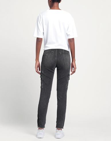 Woman Jeans Black Size 25 Cotton, Elastomultiester, Elastane