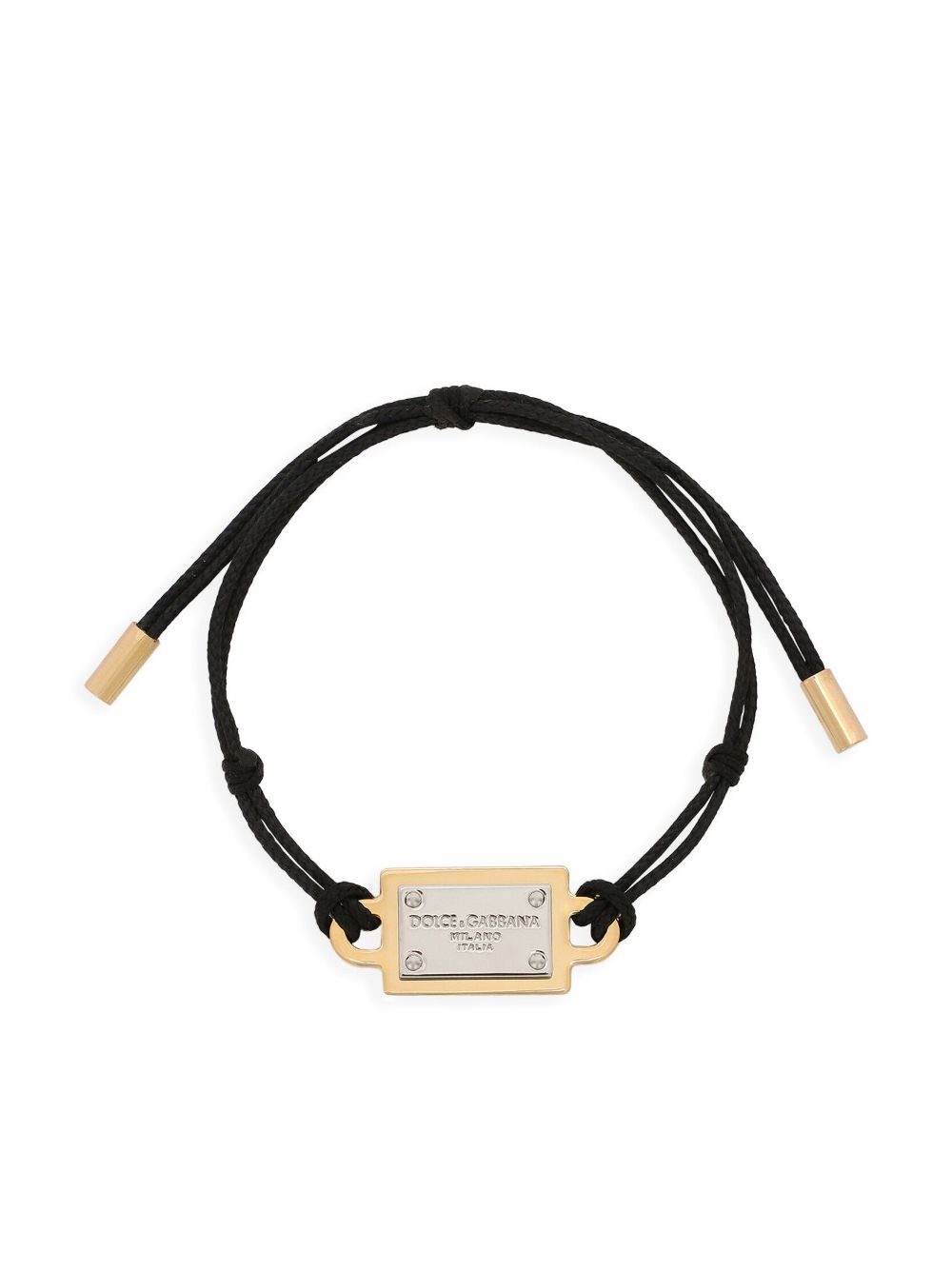 Engraved-logo adjustable-fit bracelet - Black