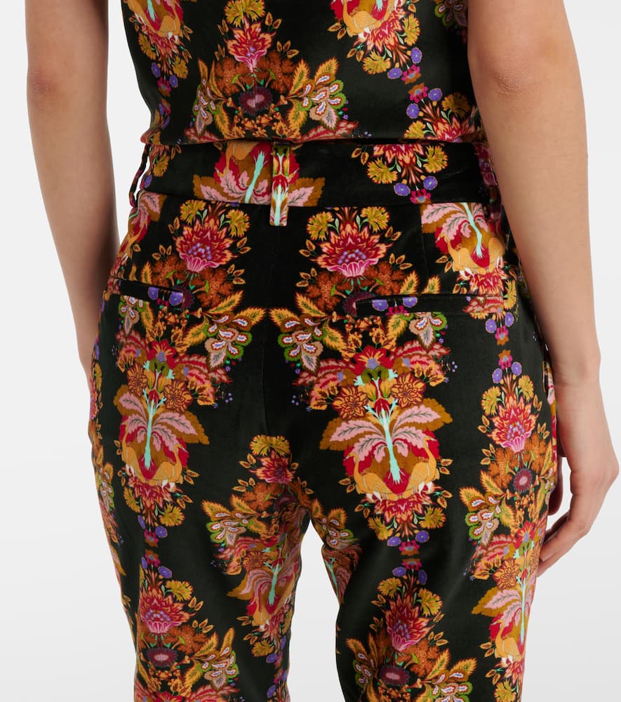 24/7 printed cropped cotton flared pants