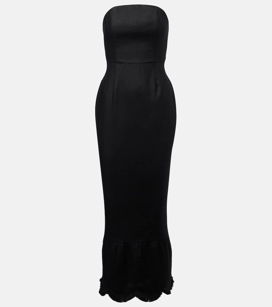 Essie strapless linen gown