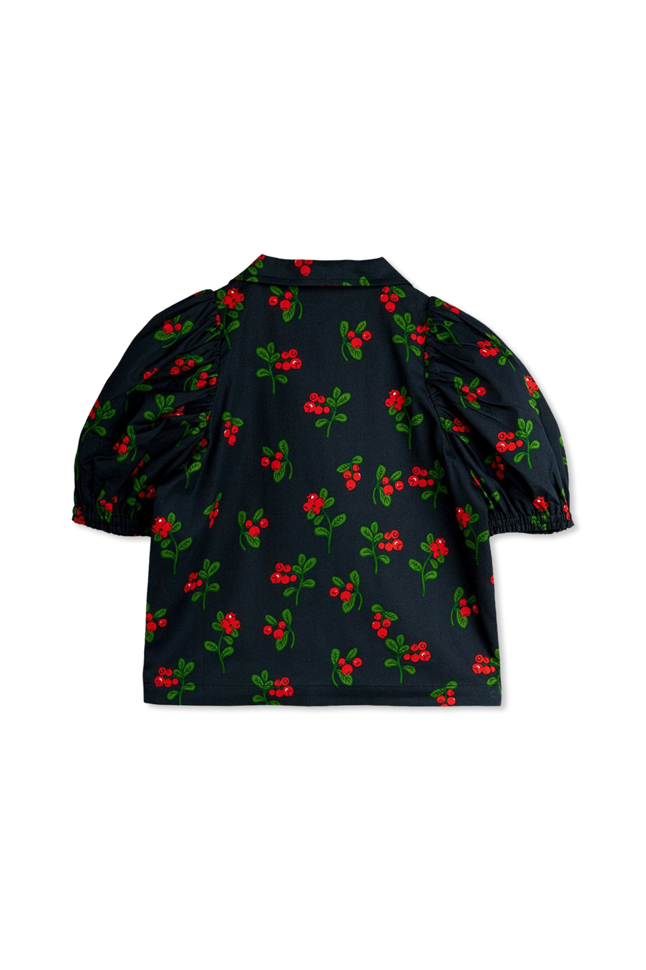 Cotton Shirt With Print, Unisex, Black