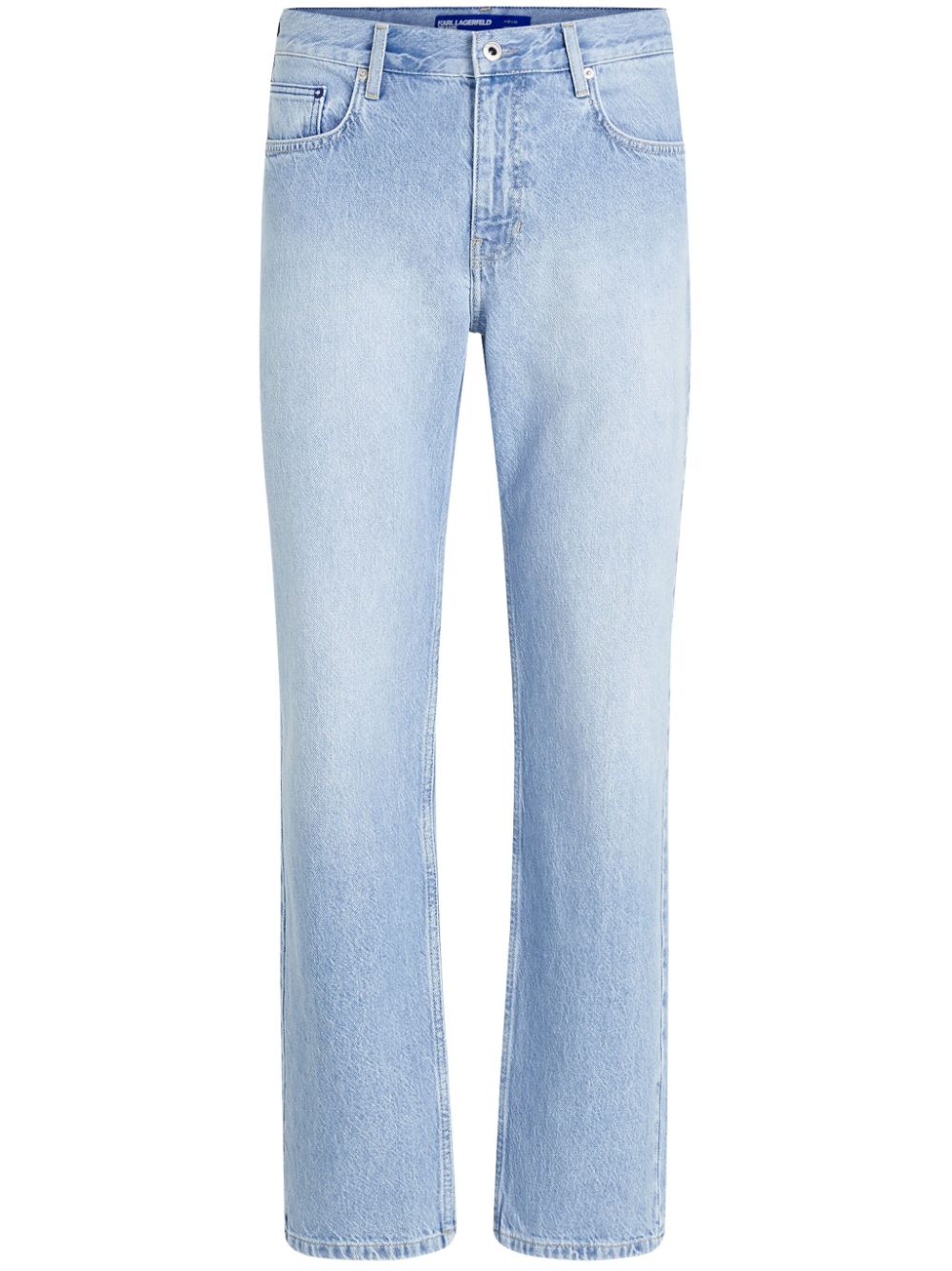 Mid-rise straight-leg jeans - Blue