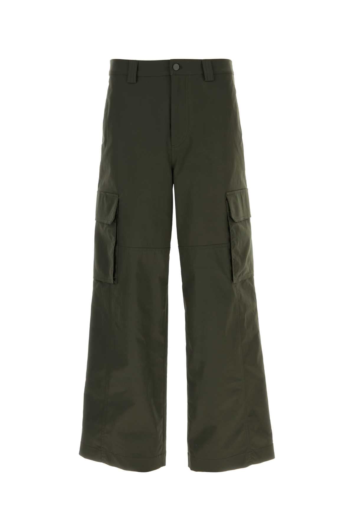 Polyester Blend Cargo Pants — Olive