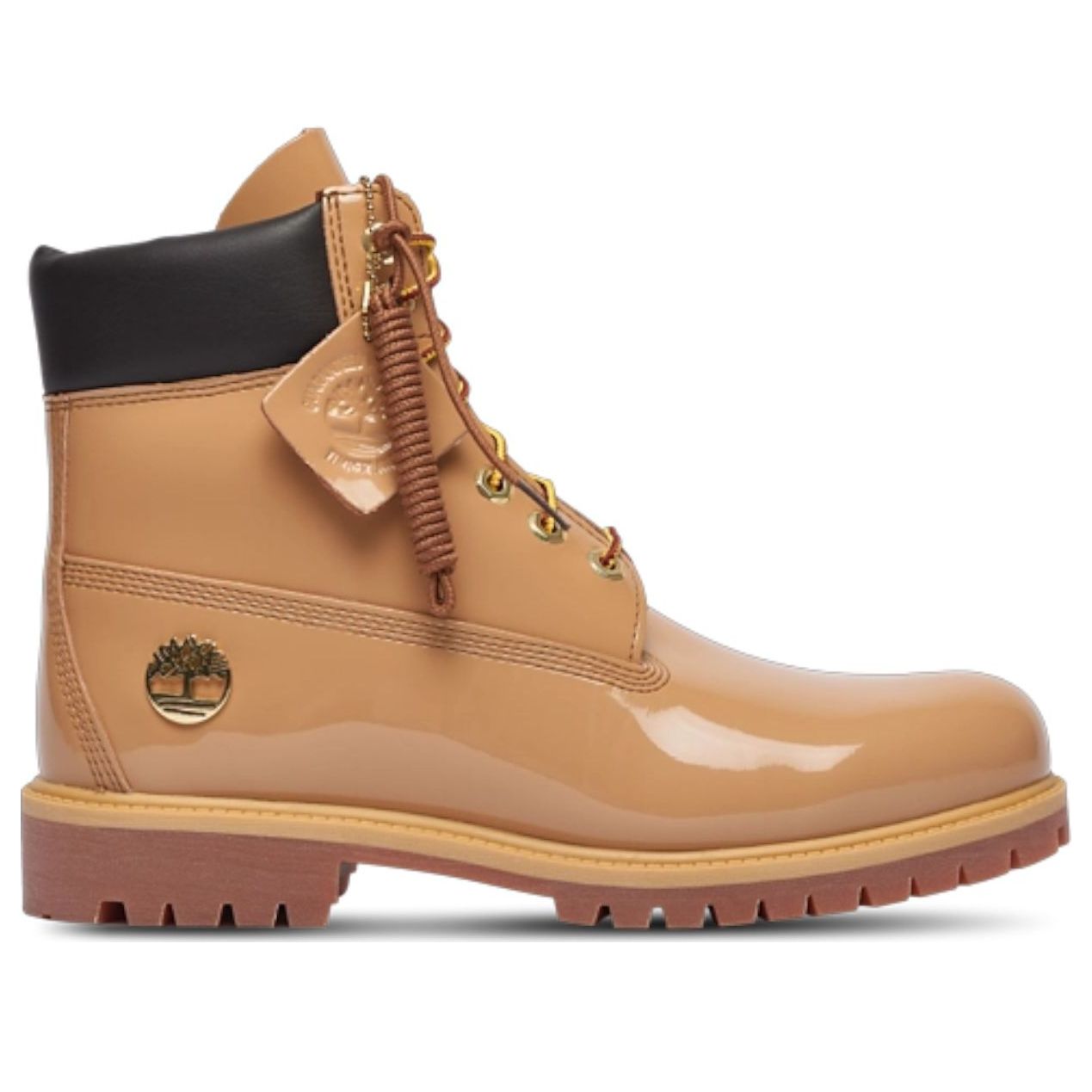 6 Inch Premium Waterproof Patent Boots 'Finch Wheat'