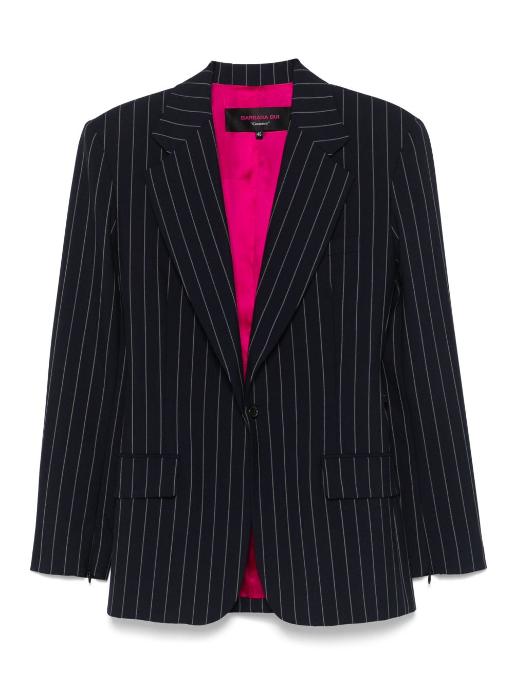 Pinstriped blazer - Blue