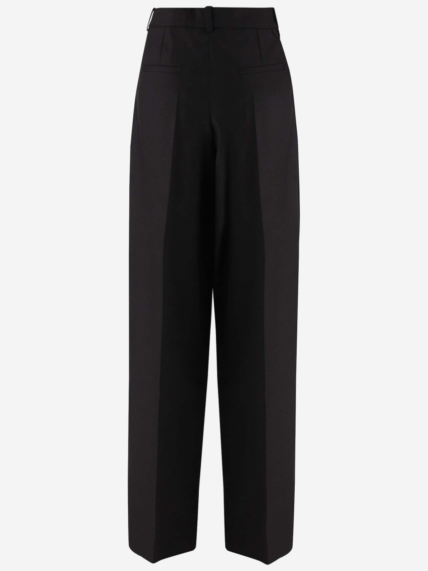 Curzio Cotton And Wool Black Trousers