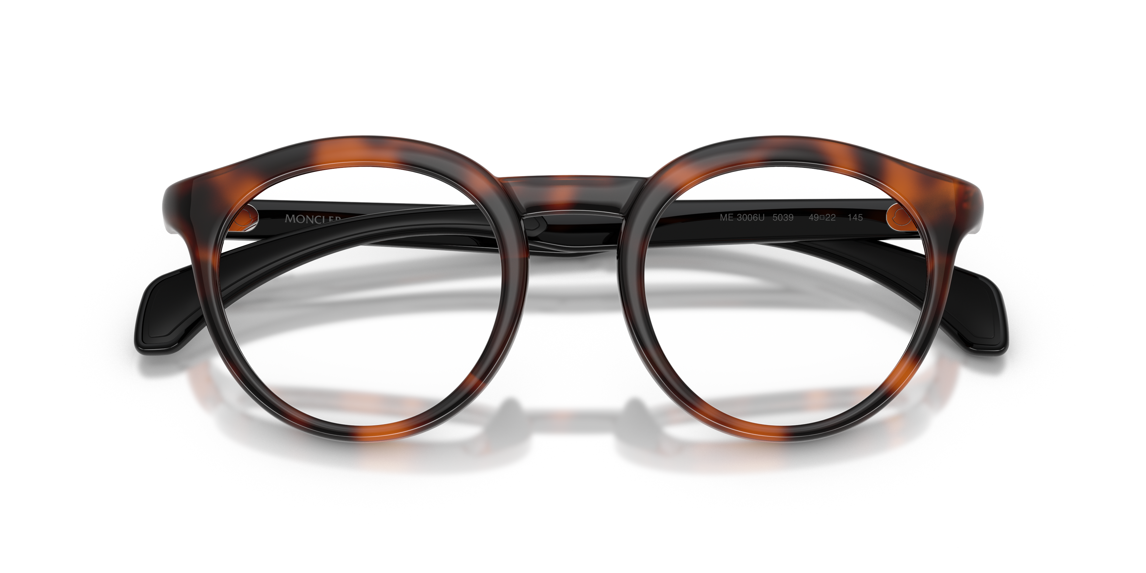 Moncler Uniseks Moncler ME3006U 5039 Optische monturen Geïnjecteerd Schildpad Transparant Rotonde Normaa