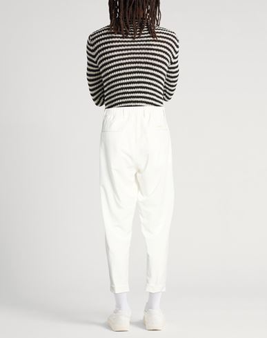 Man Pants White Size 28 Polyester, Viscose, Elastane