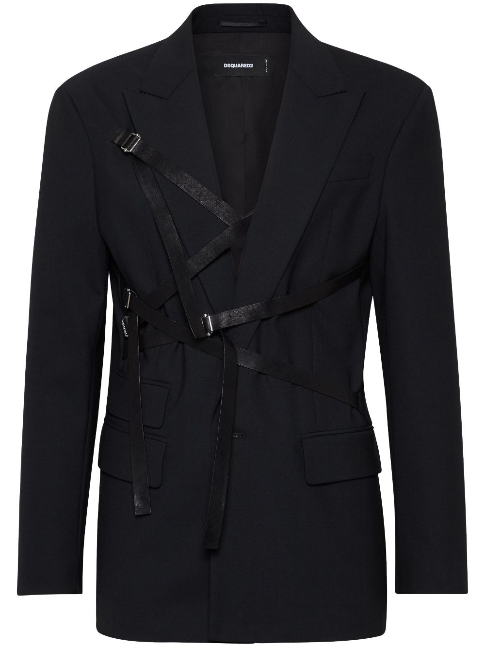 Buckle-detail blazer - Black